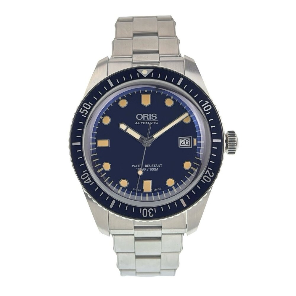 Oris Divers Sixty Five Stainless Steel Blue Dial 42mm Automatic Mens Watch 7720
